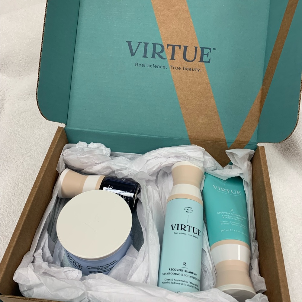 Virtue Hair Package: Shampoo, Conditioner, Scalp Treatment & Hair Oil